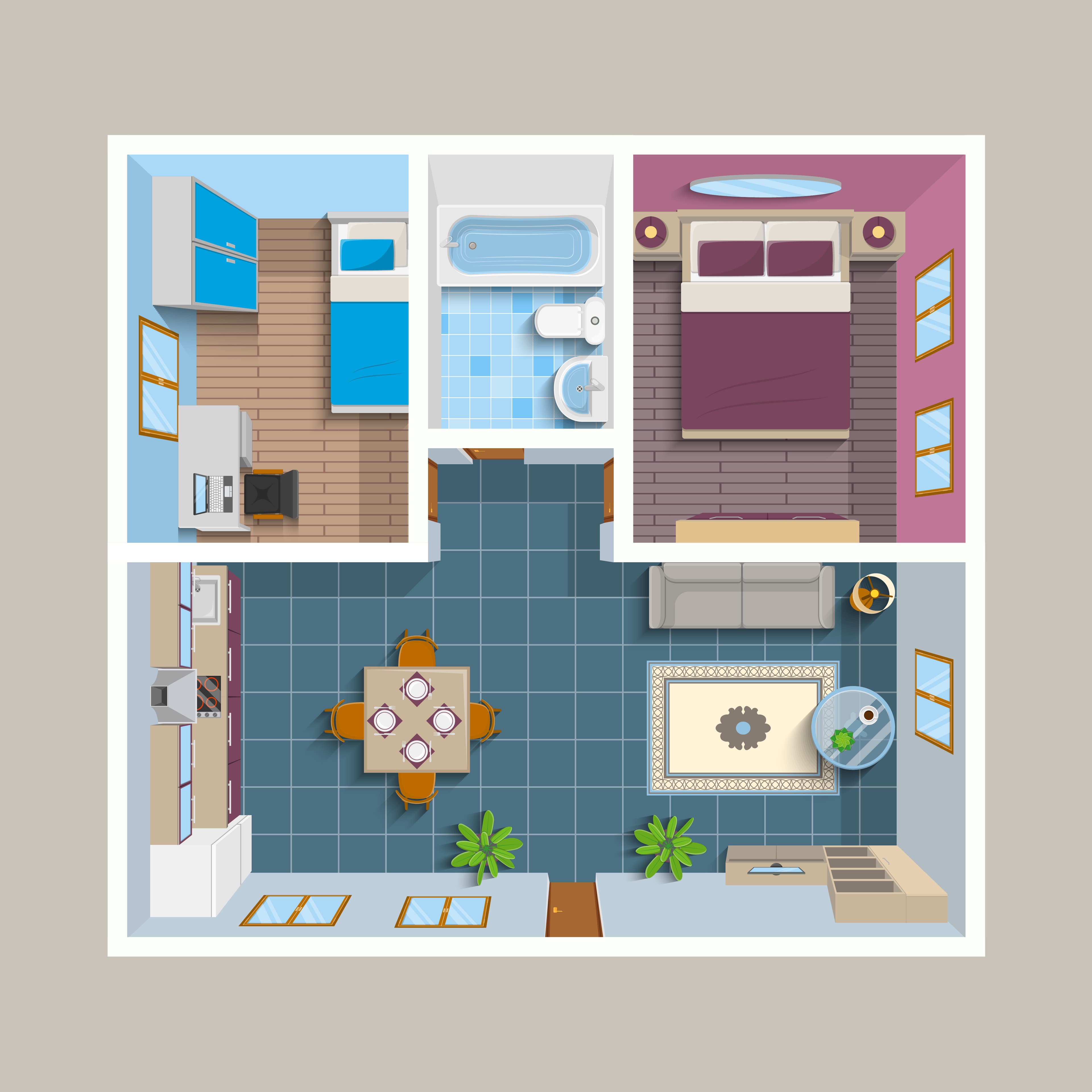 One Bedroom Floor Plan
